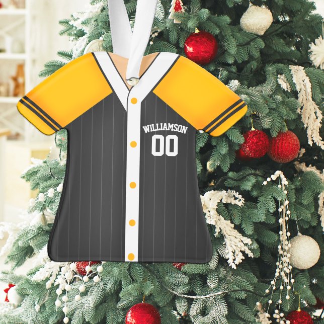 Maillot de baseball noir et jaune (Créateur téléchargé)