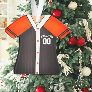Maillot de baseball noir et orange