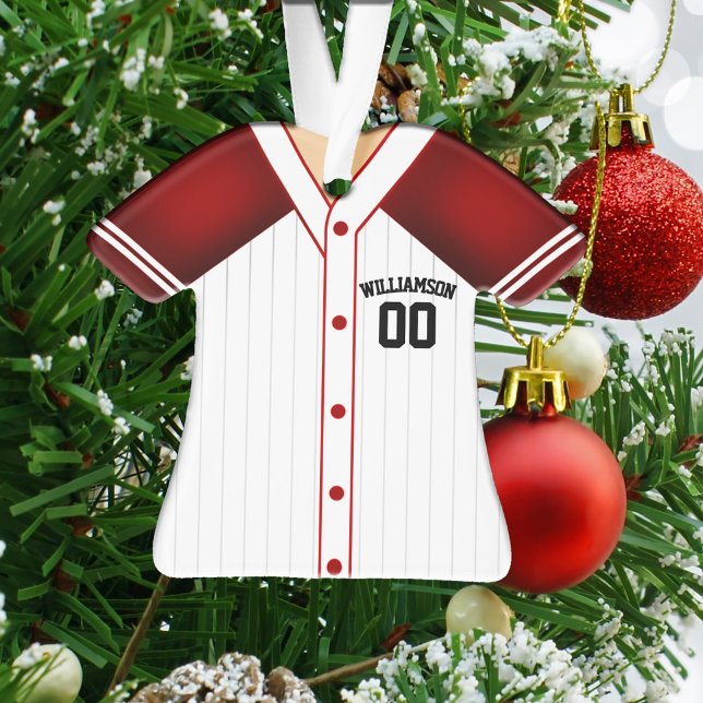 Maillot de baseball rouge et blanc (Créateur téléchargé)