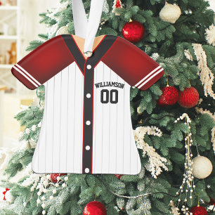 Maillot de baseball rouge et blanc