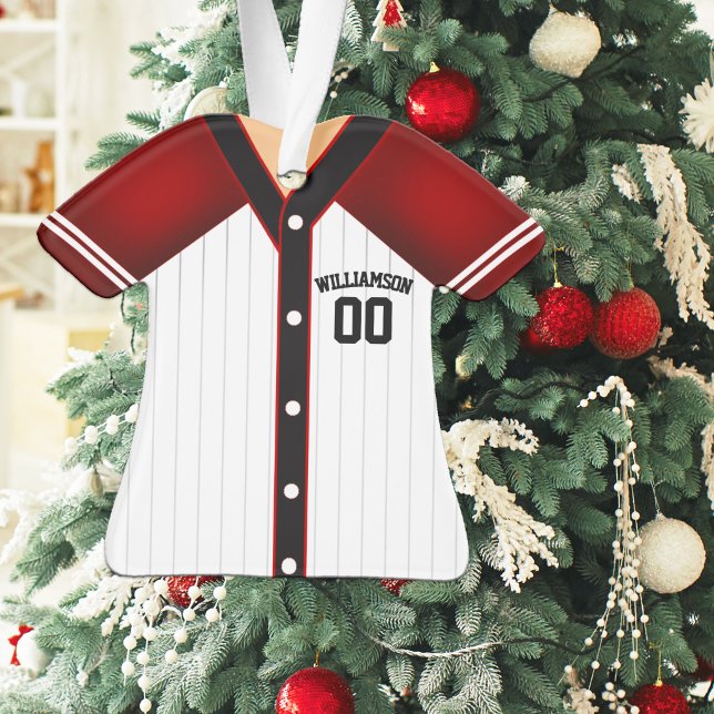 Maillot de baseball rouge et blanc (Créateur téléchargé)