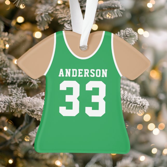 Maillot de basketball vert personnalisé (Créateur téléchargé)