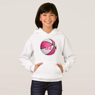 maillot de filles blanches rose numéro de basket