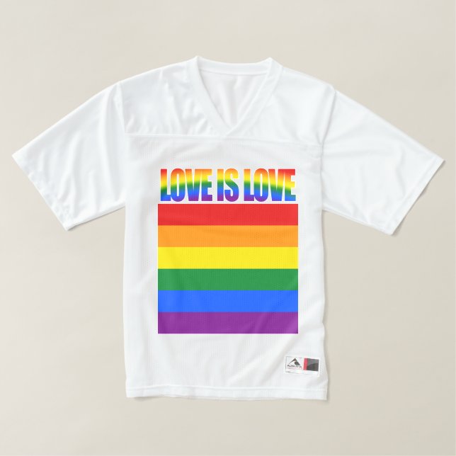 Maillot De Foot Pour Hommes Gay pride de drapeau d'arc-en-ciel de l'amour LGBT (Design devant)