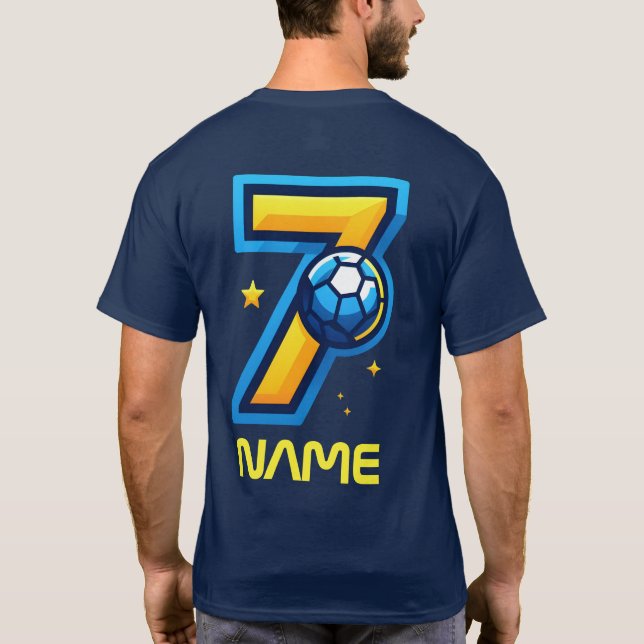 maillot de football numéro 7 T-shirt personnalisé (Dos)
