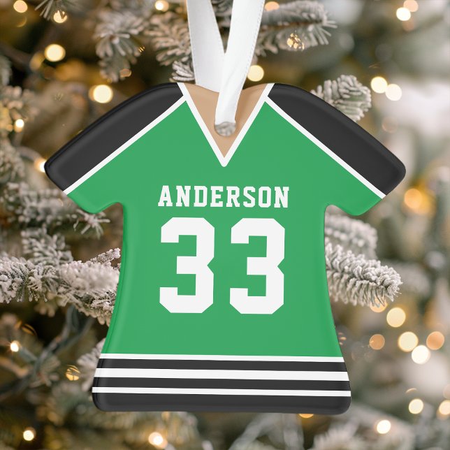 Maillot de Hockey Équipe de Sport Uniforme Vert et (Créateur téléchargé)