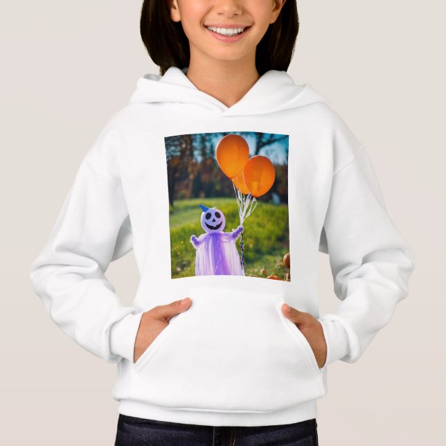 mailt-shirt enfant en coton blanc à manches complè (Devant)