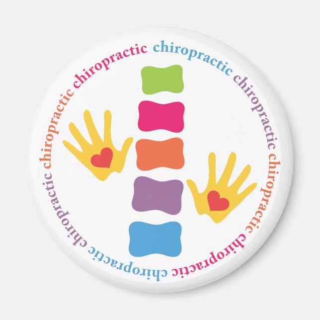 Main chiropratique et aimant à épine (Devant)