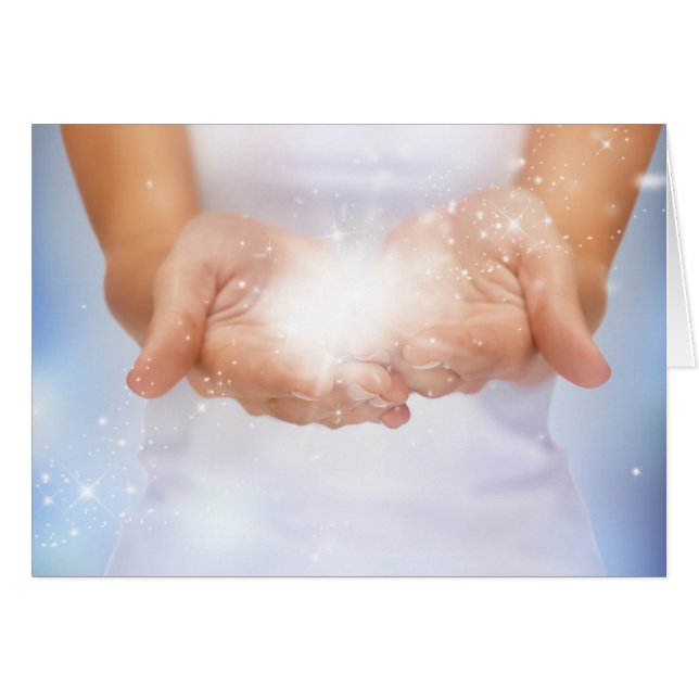 main de guérison d'énergie blanche reiki guérisseu (Devant horizontal)