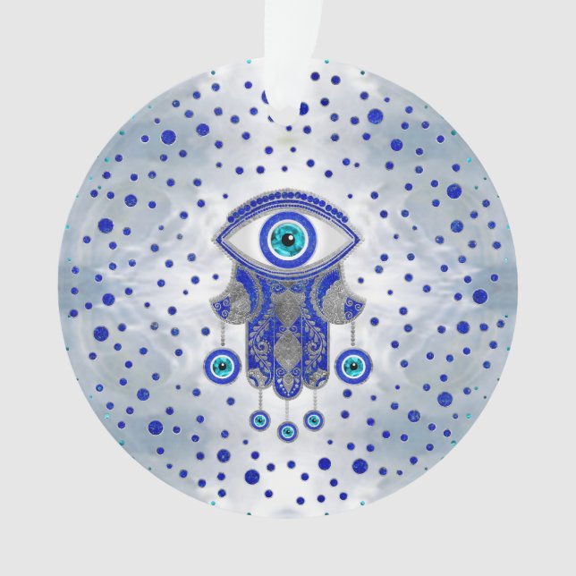 Main de Hamsa - Main de Fatima Lapis Lazuli et Arg (devant)