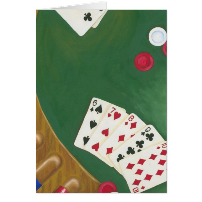 Main de Poker gagnante six à dix (Devant)