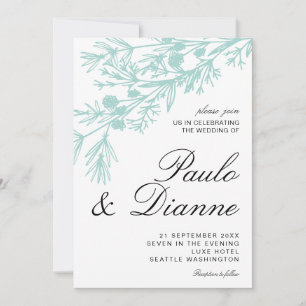 Main dessinée Feuilles botaniques Faire-part de ma