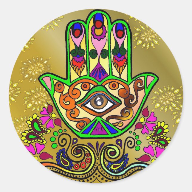 Main d'or de Fatima, Sticker (Devant)