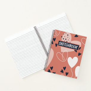 Main Drate Motif rose et Carnet blanc