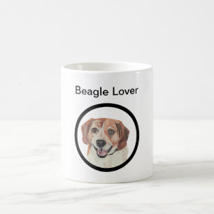 Main Drawn Pastel Beagle Amoureux des chiens Mug