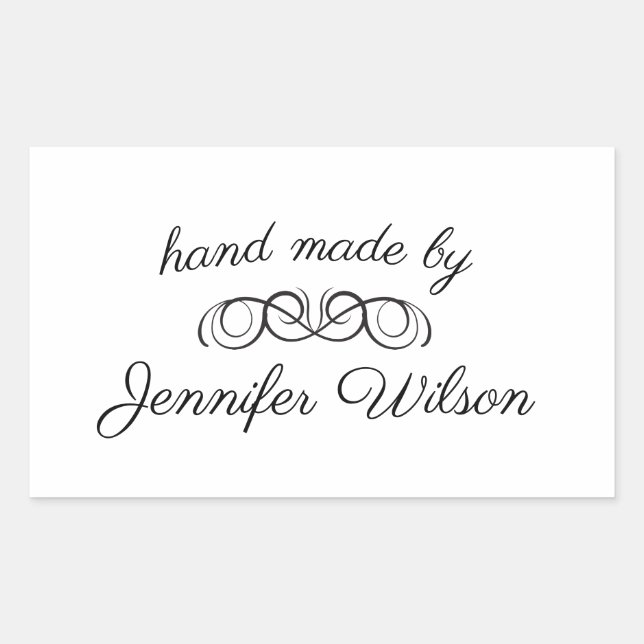 Main fabriquée | Autocollant personnalisé (Devant)