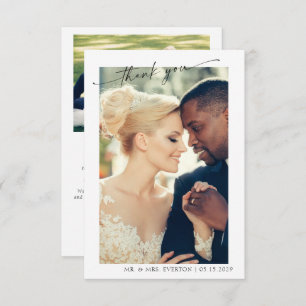 Main moderne Lettré 2 Mariage photo Merci