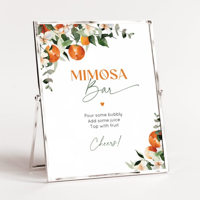 Main presser agrumes oranges Mimosa bar Poster (Créateur téléchargé)