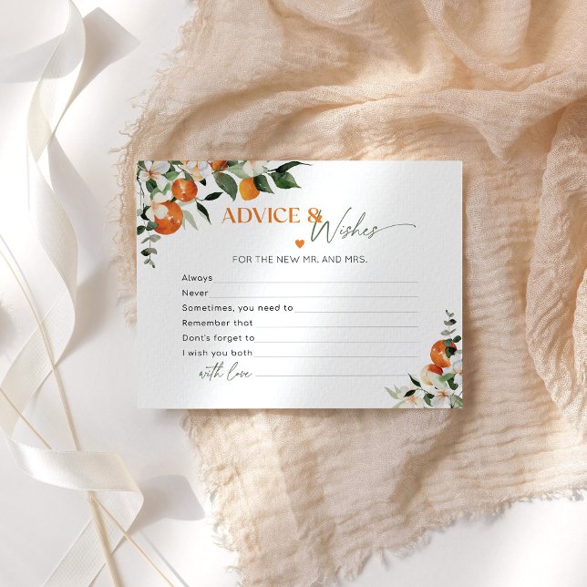 Main presser oranges conseils et souhaits carte nu (Créateur téléchargé)