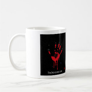 main sanglante sur la tasse d'orion