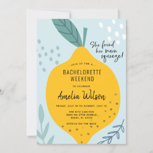 Main Squeeze Bachelorette Invitation du week-end