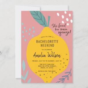 Main Squeeze Bachelorette Invitation du week-end