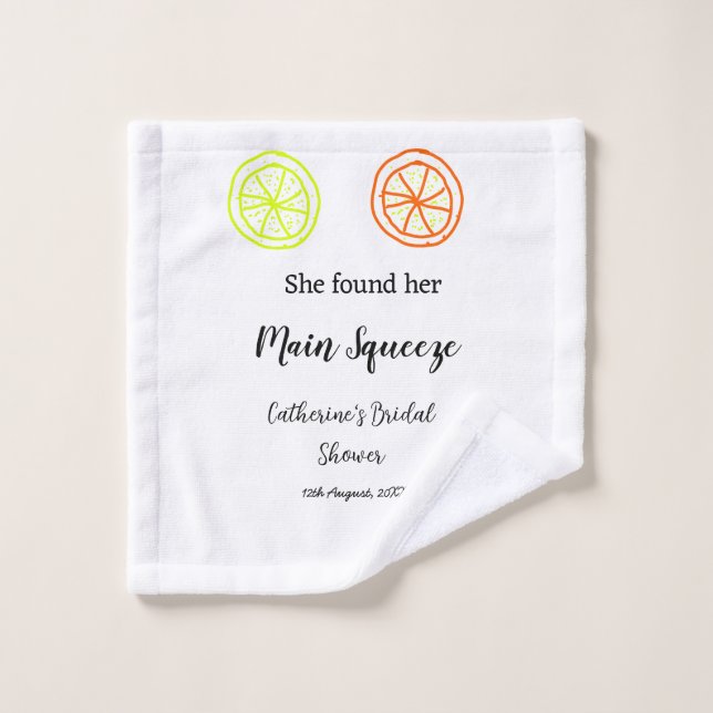 Main Squeeze citron citrus enterrement de vie de j (Gant de toilette)
