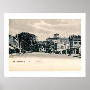 Main St, Sag Harbour, Long Island NY Poster