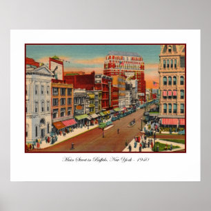 Main Street - Buffalo, NY Poster vintage