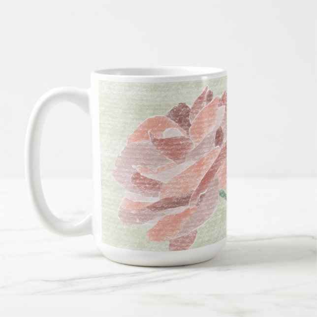 Main tirée florale Mug (Gauche)