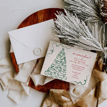 Main Tirée Oh Quel Amusant Noël Fête Invitation