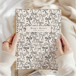 Main Tirée Vintage Bow Personnalisée<br><div class="desc">Il s'agit d'un carnet personnalisé avec éléments d'étrave dessinés à la main // Pour les articles correspondants, visitez la collection "CARNETS PLANNERS" dans le magasin By Nicole Designs Zazzle. * Si vous aimez ce design mais ne le voyez pas disponible pour quelque chose que vous cherchez, n'hésitez pas à me...</div>