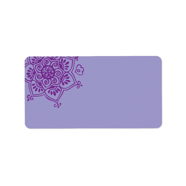 Main violet HAMSA Imprimer votre propre étiquette (Devant)