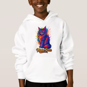 Maine Coon Pop Art Colorful Cat Illustration