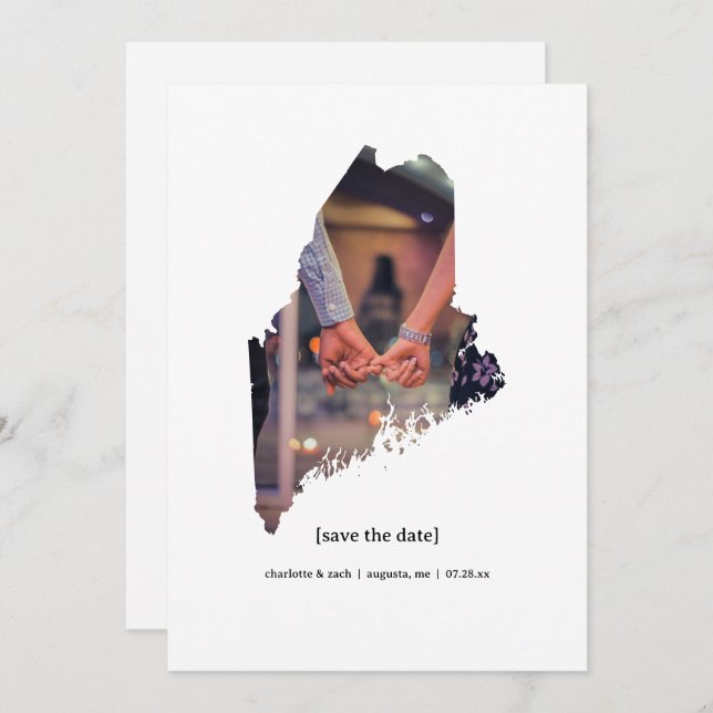 Maine Enregistrer le Carte photo de date (Devant / Derrière)