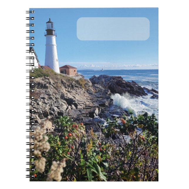 Maine Lighthouse Cover 80pg Spiral Journal (Devant)