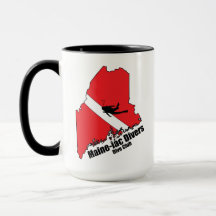 Maineiac Divers Sillhouette Logo 15 oz mug