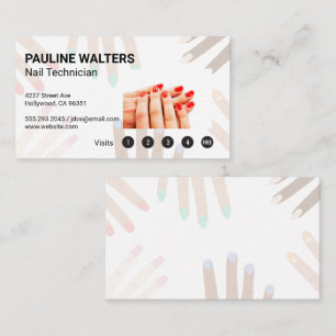 Mains à ongles rouges Cartes de fidélité