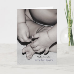 Mains Bébé Douces Et Pieds Baby shower Invitation