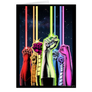 Mains dans l'air avec anneaux -Couleur