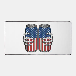 Mains de squelette patriotiques vintage tenant des
