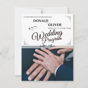Mains d'un couple gay de mariage avec des anneaux