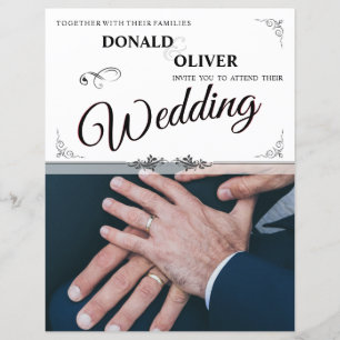 Mains d'un couple gay de mariage avec des anneaux