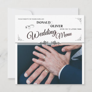Mains d'un couple gay de mariage avec des anneaux