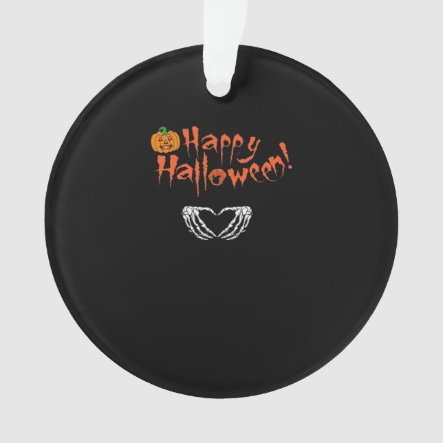 Mains éffrayantes de squelette. Joyeux Halloween. (devant)