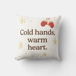 Mains froides, cœur chaud – Coussin de décoration 
