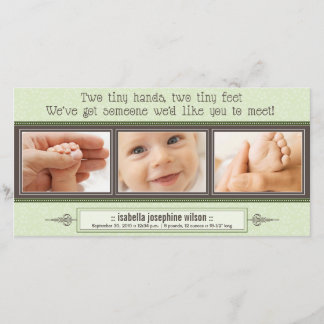 Mains Minces, Pieds Minuscules Faire-part de naiss