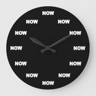 Maintenant horloge (noir)