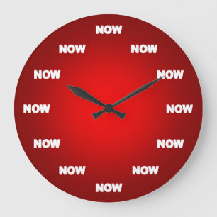 Maintenant horloge (rouge)