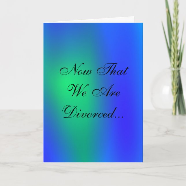 Maintenant Que Nous Sommes La Carte Divorcée (Devant)